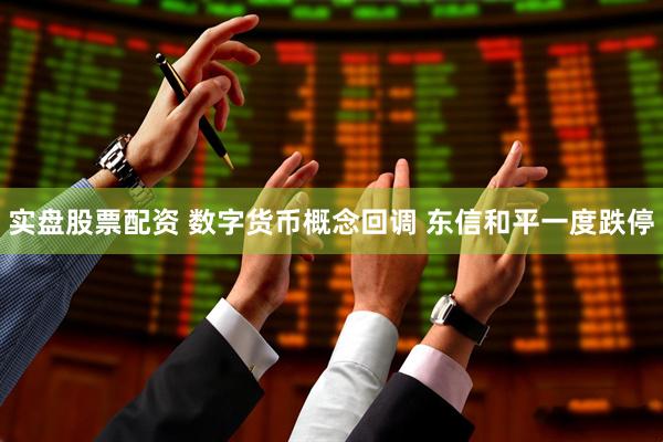 实盘股票配资 数字货币概念回调 东信和平一度跌停